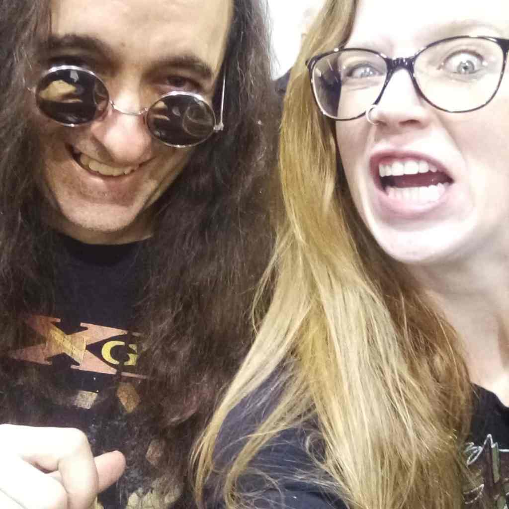 Courtney Cox (Iron Maidens) loves NAMM...can you tell?